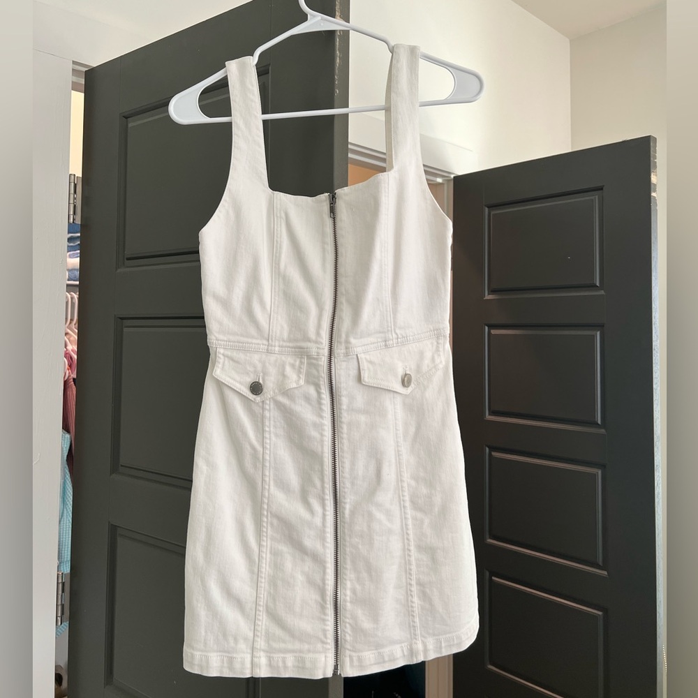Alice and Olivia White Denim Dress
